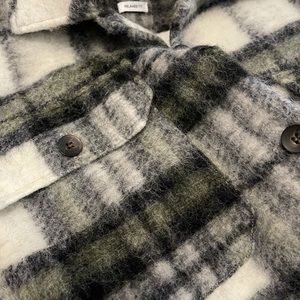 Plaid fuzzy jacket